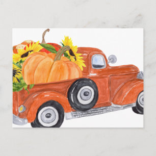 Herbst-Lkw 1 Postkarte