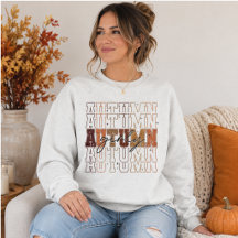 Herbst-Mädchen-Repeating-Varsity-Typografie