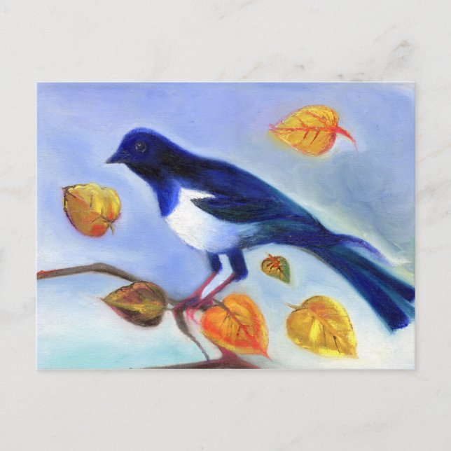 Herbst Magpie 2012 Postkarte (Vorderseite)