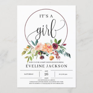 Herbst Marigold Blumendusche einladen Einladung