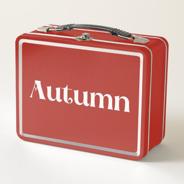 Herbst Metall Brotdose (Vorderseite)