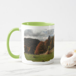 Herbst mit Bergfocken und Hystack Tasse