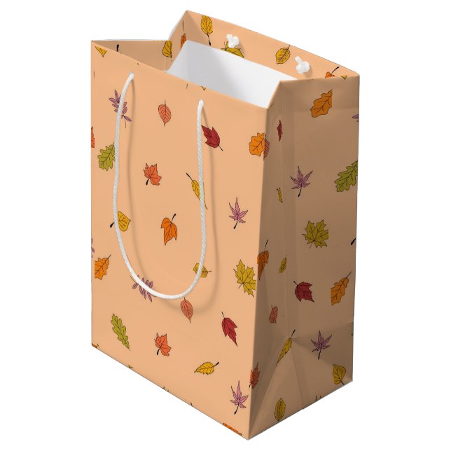 Herbst Mittlere Geschenktüte (Rückseite Schrägansicht)