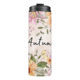 Herbst Moderne botanische Elegante Aquarellkunst Thermosbecher
