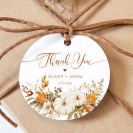 Herbst Moderne Terracotta Wedding Vielen Dank Geschenkanhänger