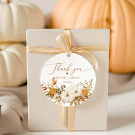 Herbst Moderne Terracotta Wedding Vielen Dank Geschenkanhänger