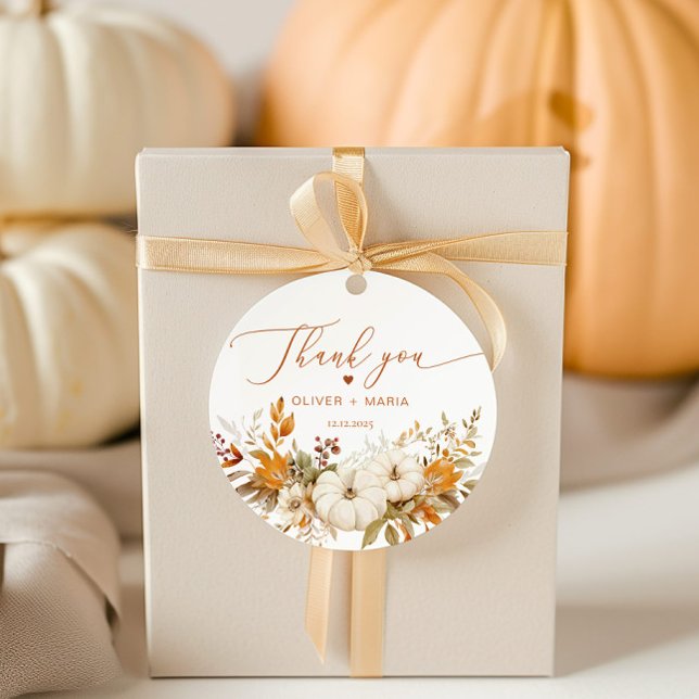 Herbst Moderne Terracotta Wedding Vielen Dank Geschenkanhänger (Von Creator hochgeladen)