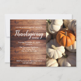 Herbst Modernes Script Erntedank Dinner Party Feiertagskarte