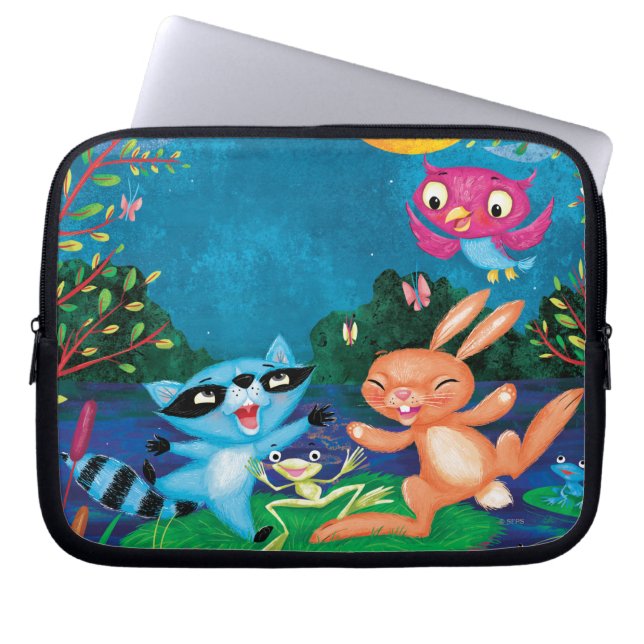 Herbst-Mond Laptopschutzhülle (Vorderseite)