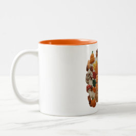 Herbst-Mood-Tasse, Herbst-2D-Puff-Kaffeetasse Zweifarbige Tasse