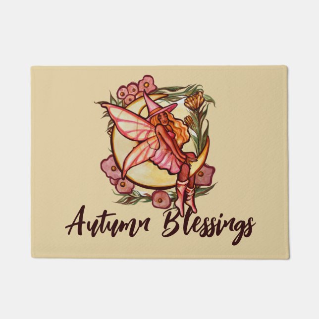 Herbst Moon Fairy Witze Fall Fairies Fußmatte (Vorderseite)