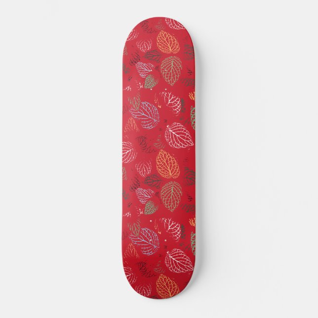 Herbst, Muster der Blätter Skateboard (Vorderseite)