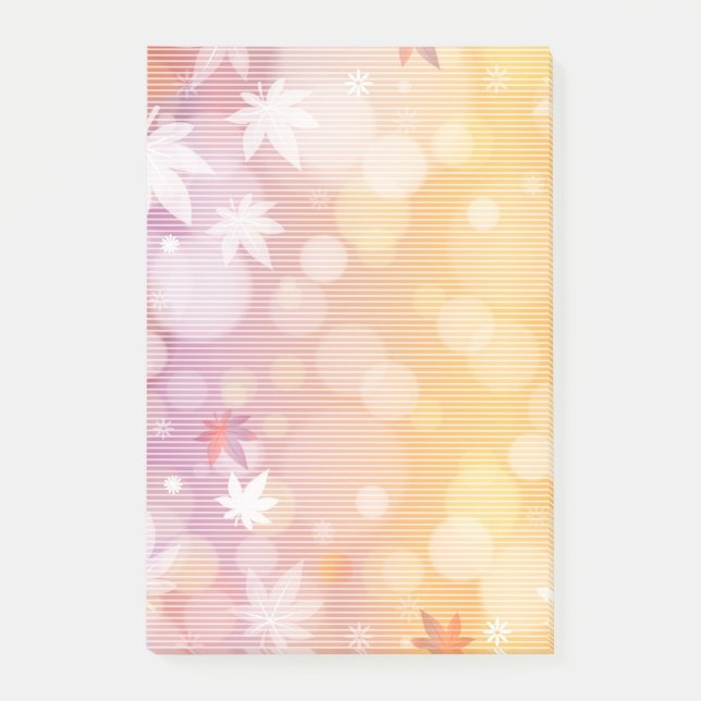 Herbst - Nachhinweise Post-it Klebezettel (Vorderseite)