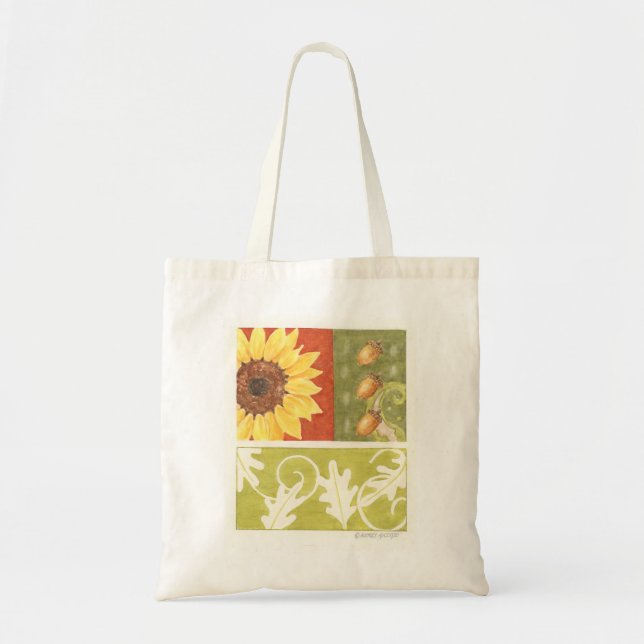 Herbst-Natur-Collage-Tasche Tragetasche (Vorne)