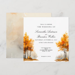 Herbst Natur Fall Landschaft Hochzeit Einladung