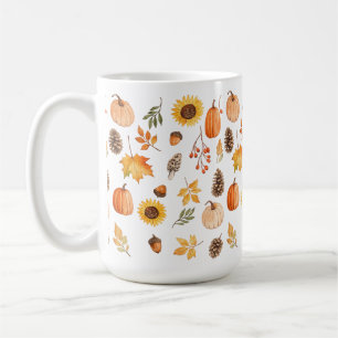 Herbst-Natur-Tasse, Herbst Kaffee , Herbst-Kürbis Kaffeetasse
