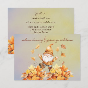 Herbst - neue Adresse Mitteilungskarte