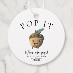Herbst niedlich Eichel - Pop! Geschenkanhänger