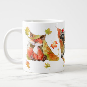 Herbst Niedliche Tiere Clipart Jumbo-Tasse