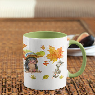Herbst Niedliche Tiere Clipart Tasse