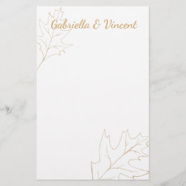 Herbst-Oak-Leaf-Hochzeit Briefpapier