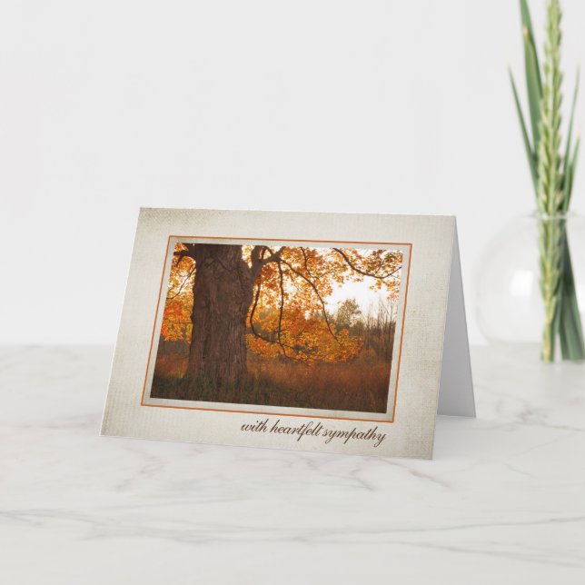 Herbst-Oak-Sympathie-Karte Karte (Vorderseite)