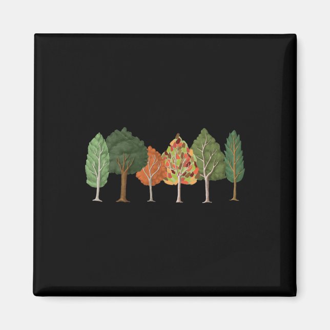Herbst- oder Herbstbäume mit schönen Farben - Verl Magnet (Vorne)