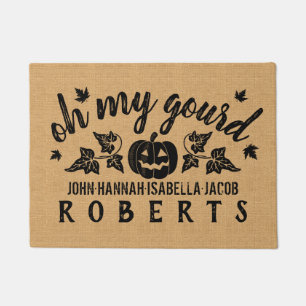 Herbst oh mein Kürbis-kundenspezifischer Fußmatte