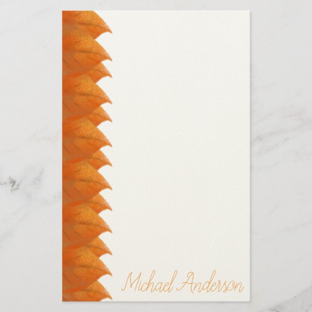 Herbst Orange Blätter Briefpapier (Vorderseite)