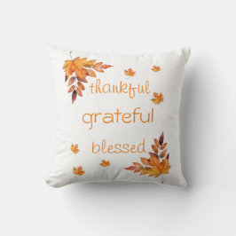 Herbst Orange Brown dankbar dankbar, gesegnet Kissen
