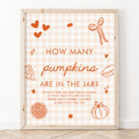 Herbst Orange Cutie Pie Errate wie viele Kürbisse