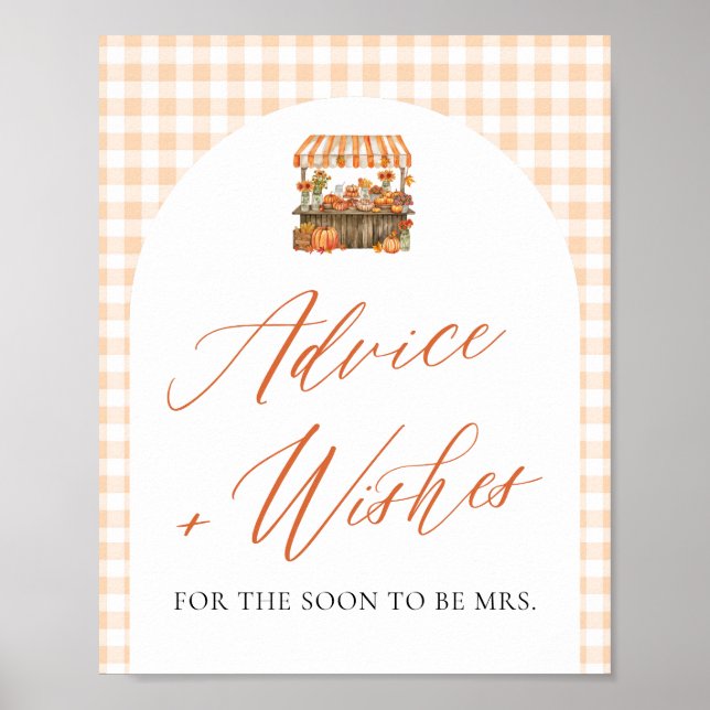 Herbst Orange Frisch Vom Markt Rat und Wünsche Poster (Vorne)