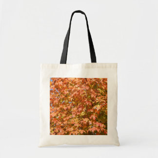Herbst Orange & Gelbe Blätter Rustikale Natur Tragetasche
