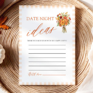 Herbst Orange Gingham Markt Date Night Ideen Spiel Einladung