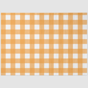Herbst Orange Kariertes Muster Seidenpapier