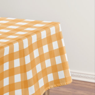 Herbst Orange Kariertes Muster Tischdecke