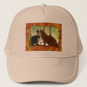 Herbst Orange Tabby Katzen Truckerkappe