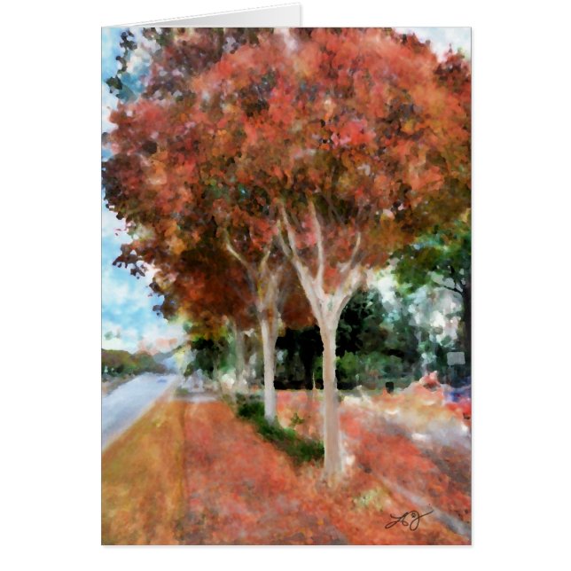 Herbst Orange Trees Digitales Kunstmuseum (Vorne)