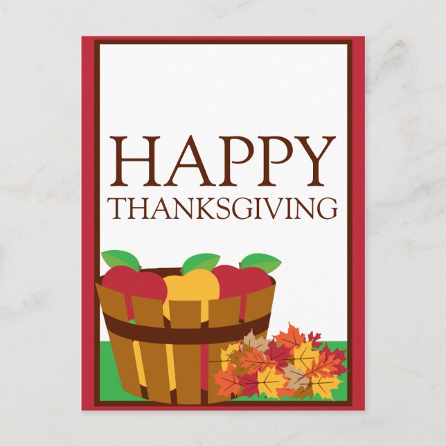 Herbst Orchard Erntedank Postkarte (Vorderseite)