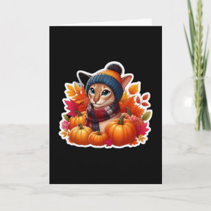 Herbst Orientalisch Kurzhaar Katzenbesitzer Thanks Karte