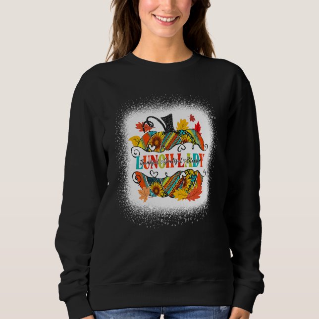 Herbst-Outfit Mittagessen-Dame Dankbar Dankbar Ges Sweatshirt (Vorderseite)