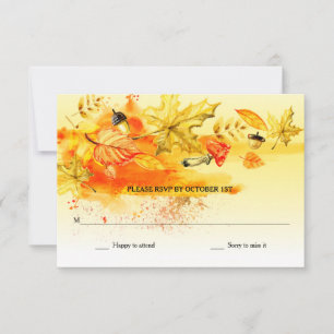 Herbst-Palette-RSVP-Karten Einladung