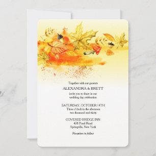 Herbst-Paletten-Hochzeitseinladung Einladung