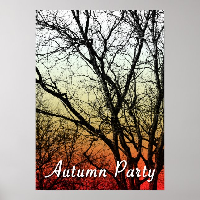 Herbst-Party: Geisterbaum Poster (Vorne)