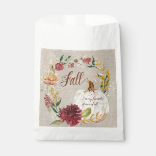 Herbst Party Pumpkin Floral Wasserfarbdraht Geschenktütchen