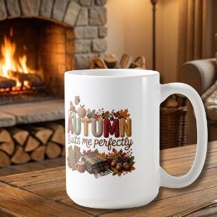 Herbst passt perfekt zu mir Yarn Art Kaffeetasse