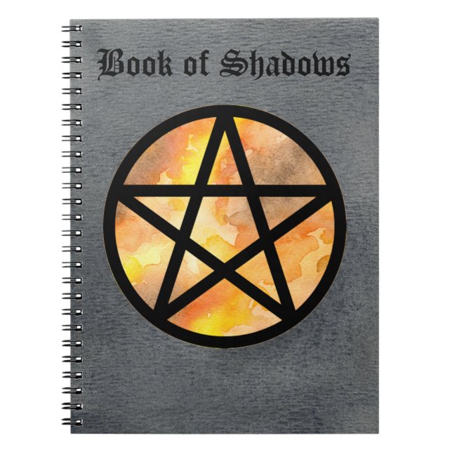 Herbst-Pentagramm-Buch von Schatten-Notizbuch 2 Notizblock (Vorderseite)