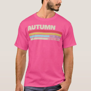 Herbst Personalisiert Name Retro Vintager 70er 80e T-Shirt