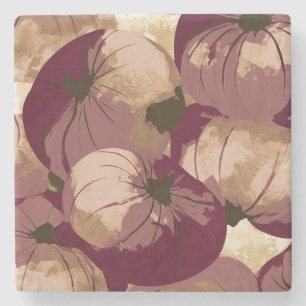 Herbst-Pfirsich-Creme-Rost-Blumen Steinuntersetzer