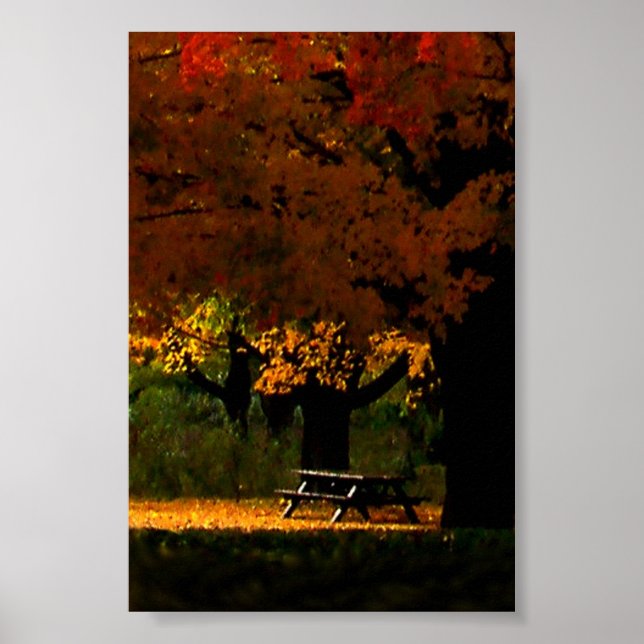 Herbst-Picnischer Herbsttag Poster (Vorne)